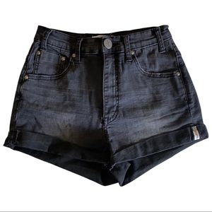 ONE TEASPOON Harlets High Waist Denim Shorts 25